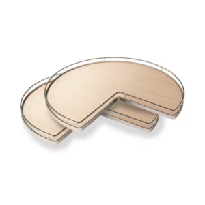 28" Lazy Susan Shelves Chrome/Maple