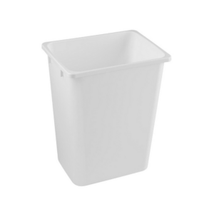 Waste bin Plastic 52 Qt White