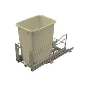 Kessebohmer Single Wastebin Pullout Frame Champagne