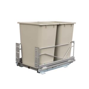 Kessebohmer Double Wastebin Pullout Frame Champagne