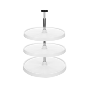 18" Full Circle Lazy Susan Hardware Set for 3 Shelves with 38-46" Telescoping Shaft