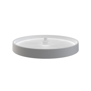 18" Polymer Full Circle 1 Shelf Only Lazy Susan White Independently Rotating