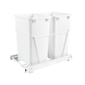 35Qt Pull-Out Waste Container White