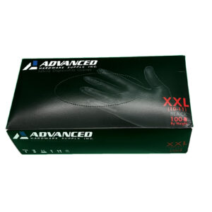 BLACK NITRILE GLOVES - EXTRA EXTRA LARGE (XXL)