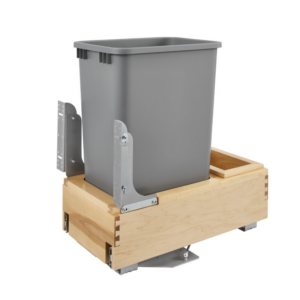 WALNUT MOVENTO WASTE PULL OUT – DOUBLE 50QT