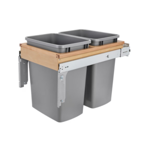 Double 50QT Top Mount Waste & Recycle Center