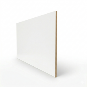 4' x 8' 1/4" White Melamine MDF Panel – Raw Back