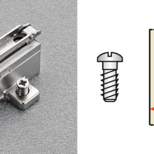 Salice Cruciform Domi Euroscrew Die-Cast Snap-On 12mm Mounting Plates 9_16