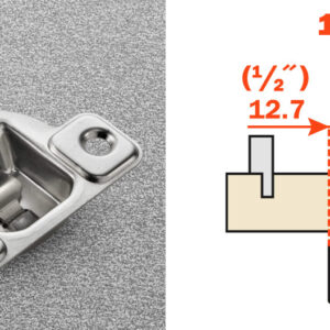 Salice 1/2" Overlay (CSR3799) Dowelled Face Frame S Series Excenthra 2 Cam Adjustment Hinge Nickel