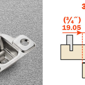 Salice Face Frame S Series Excenthra 2 Cam Adjustment Dowelled Hinge Nickel 3_4in