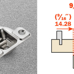 Salice 9/16" Overlay (CSP3699XR) Face Frame S Series Excenthree 3 Cam Adjustment Wood Screw Mount Hinge Nickel