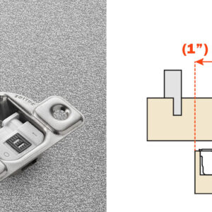 Salice 1" Overlay (CUR32D9) SOFT CLOSE Dowelled Face Frame Silentia Excentra 2 Cam Adjustment Hinge Nickel