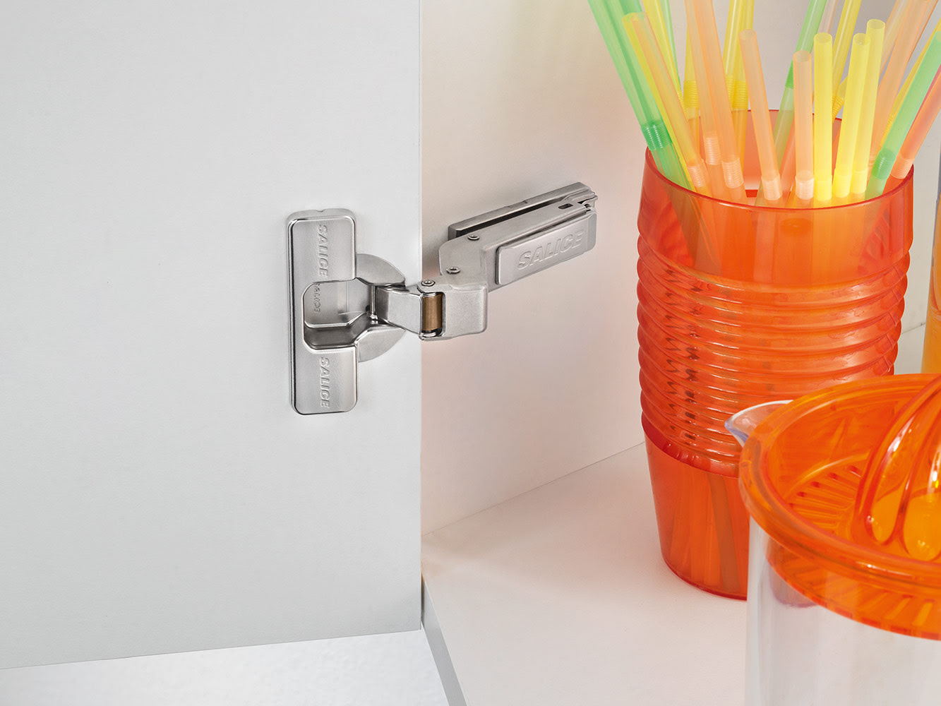 Salice 94-Opening +45Deg (C2JBM99AC) Logica Mount Self-Closing Series 200 Corner Hinge Nickel - Image 2