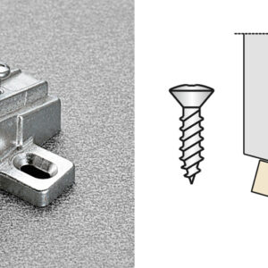 Salice Series 200 Die-Cast Angled Mounting Plates for Assembly at 15