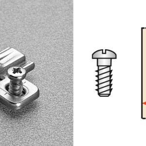 Salice Series 200 Euroscrew Symetrical Cruciform Mounting Plates