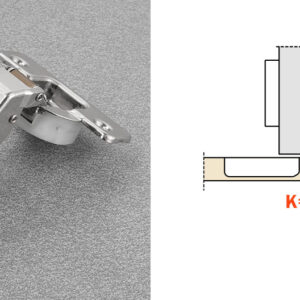 Salice Cross-corner +45Deg (C176ME9AC) SOFT CLOSE Dowelled Rapido Mount Silentia Plus Series Hinge