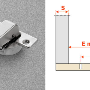 Salice Inset Blind Corner (C1R6NE9AC) Dowelled Silentia Plus Series Hinge