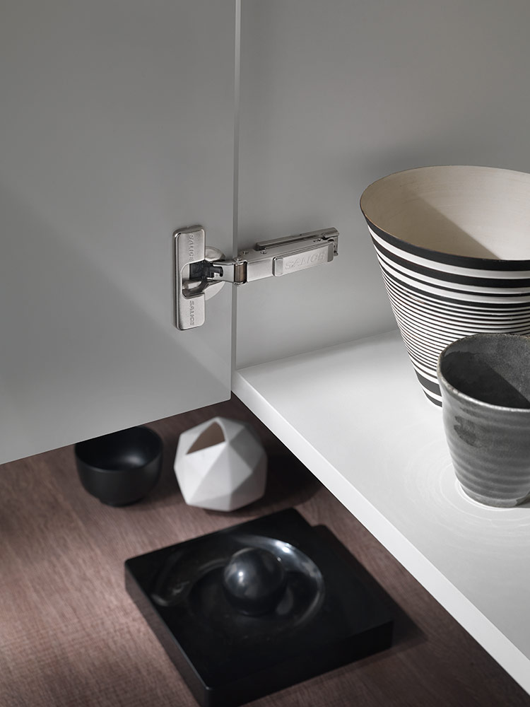 Salice Full Overlay (C7J6AE6) Logica Mount Silentia Plus Series 700 110-Opening Hinge Titanium - Image 2