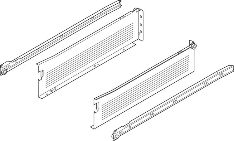 Blum Metabox 320K Drawer Series 22in C15 Runner Set