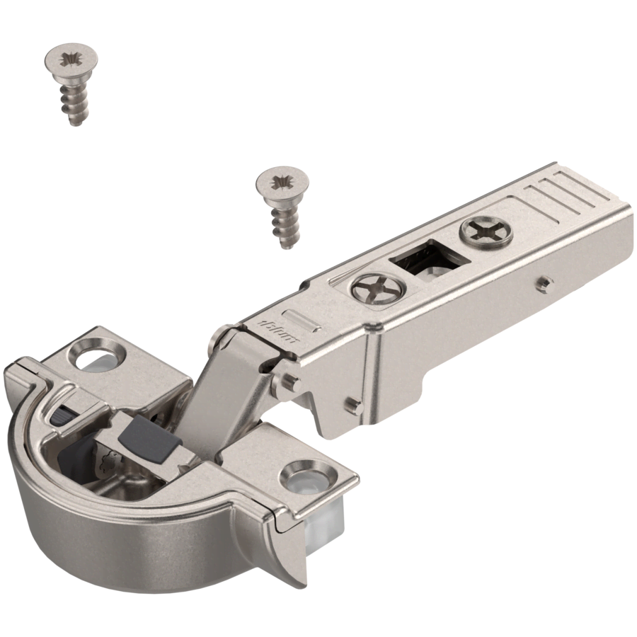 Blum Clip Top Blumotion 95 Narrow Aluminum Door Overlay Screw-On Hinge