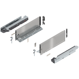 Blum Legrabox K-Height 14in Stainless Steel Drawer Set