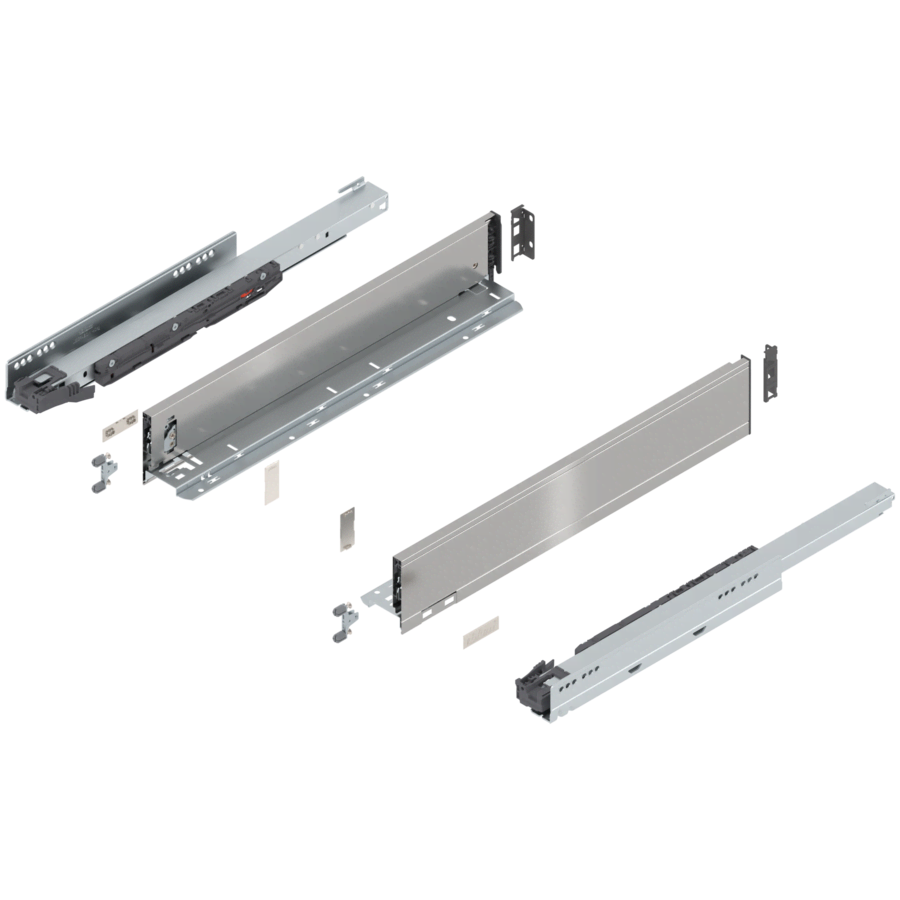 Blum Legrabox M-Height 20in Stainless Steel Drawer Set