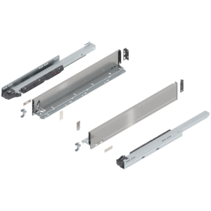 Blum Legrabox M-Height 22in Stainless Steel Drawer Set