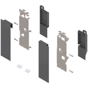 Blum Legrabox C-Height Roll-Out Orion Gray-Silk White Interior Front Fixing Bracket Set