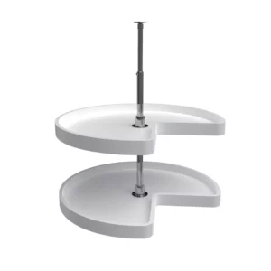 Rev-A-Shelf 2-Shelf Kidney Shape Lazy Susan Set 28in White