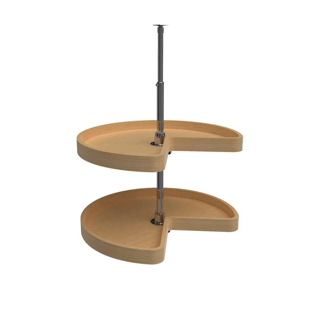Rev-A-Shelf 2-Shelf Kidney Shape Lazy Susan Set 32in Maple