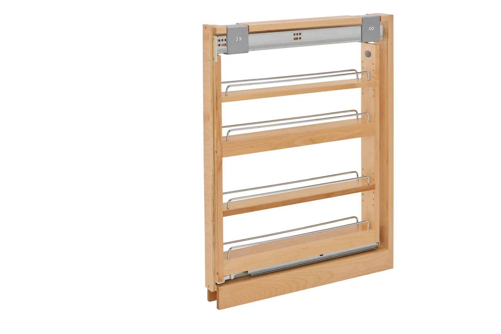 Rev-A-Shelf Pull-Out Between Cabinet Base Filler w.Soft-Close Slides 3in Maple