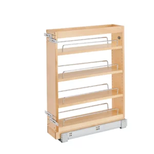 Rev-A-Shelf Wood Base Pull-Out Cabinet Organizer 5x19in Maple
