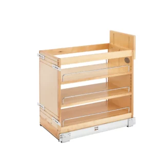 Rev-A-Shelf 3-Shelf Pull-Out Drawer Door Organizer w.Blumotion Soft-Close 11in Maple