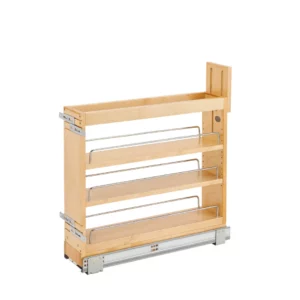 Rev-A-Shelf 3-Shelf Pull-Out Drawer Door Organizer w.Blumotion Soft-Close 5in Maple