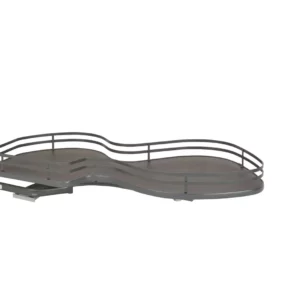 Rev-A-Shelf Solid Bottom Single Shelf for Left Door-Blind Right Corner Cabinet 18in Orion Gray