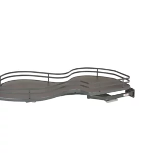 Rev-A-Shelf Solid Bottom Single Shelf for Right Door-Blind Left Corner Cabinet 18in Orion Gray