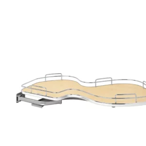 Rev-A-Shelf Solid Bottom Single Shelf for Left Door-Blind Right Corner Cabinet 18in Natural Maple