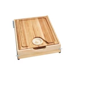 Rev-A-Shelf Cut-Out Cutting Board Drawer w.Blumotion Soft-Close for Full Access 18" Natural Maple