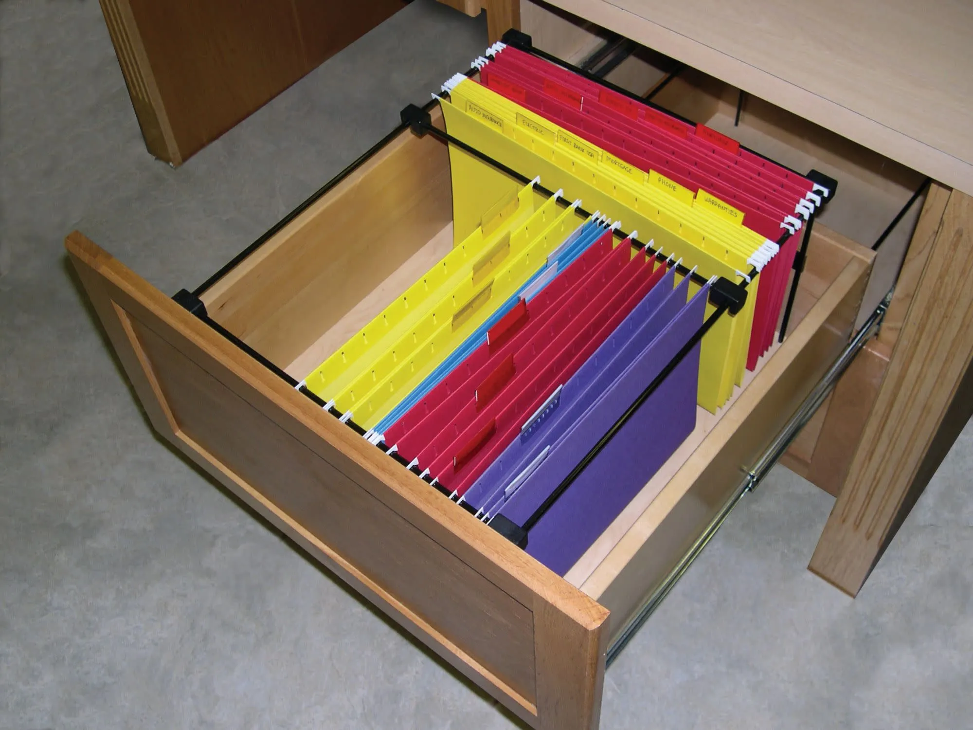 Base Cabinet File Drawer System (Smooth Metal Frame Design) - Image 2