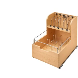 Rev-A-Shelf Food Storage Container Organizer for 18in Cabinets Maple