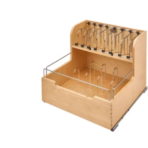 Rev-A-Shelf Food Storage Container Organizer for 24in Cabinets Maple