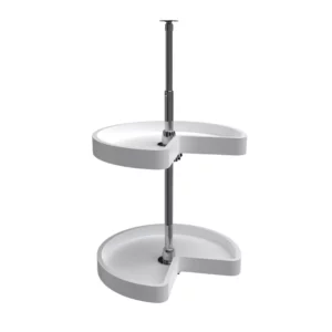 Rev-A-Shelf 2-Shelf Kidney Shape Lazy Susan Set 18in White