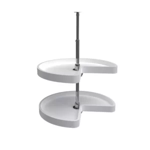 Rev-A-Shelf 2-Shelf Kidney Shape Lazy Susan Set 24in White