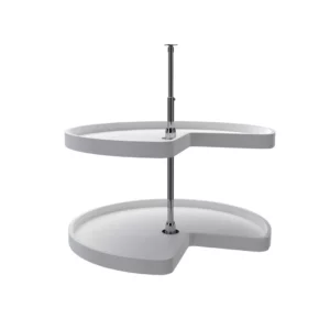 Rev-A-Shelf 2-Shelf Kidney Shape Lazy Susan Set 32in White