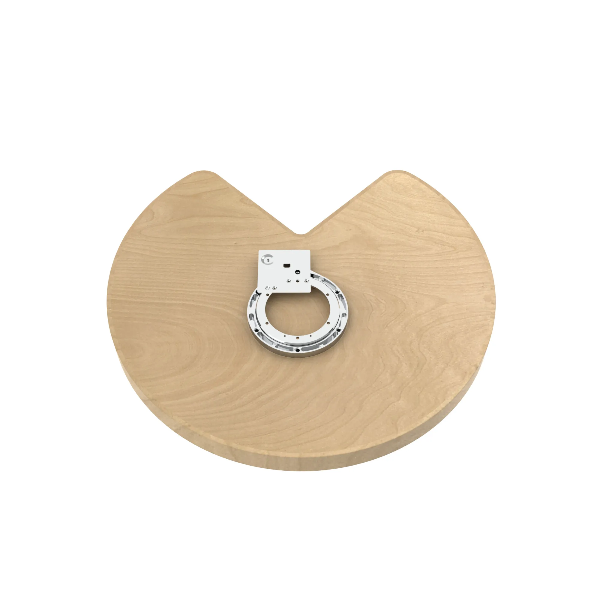 28" Kidney Lazy Susan Single Tray with Bearing System Corner Organizer - Image 2