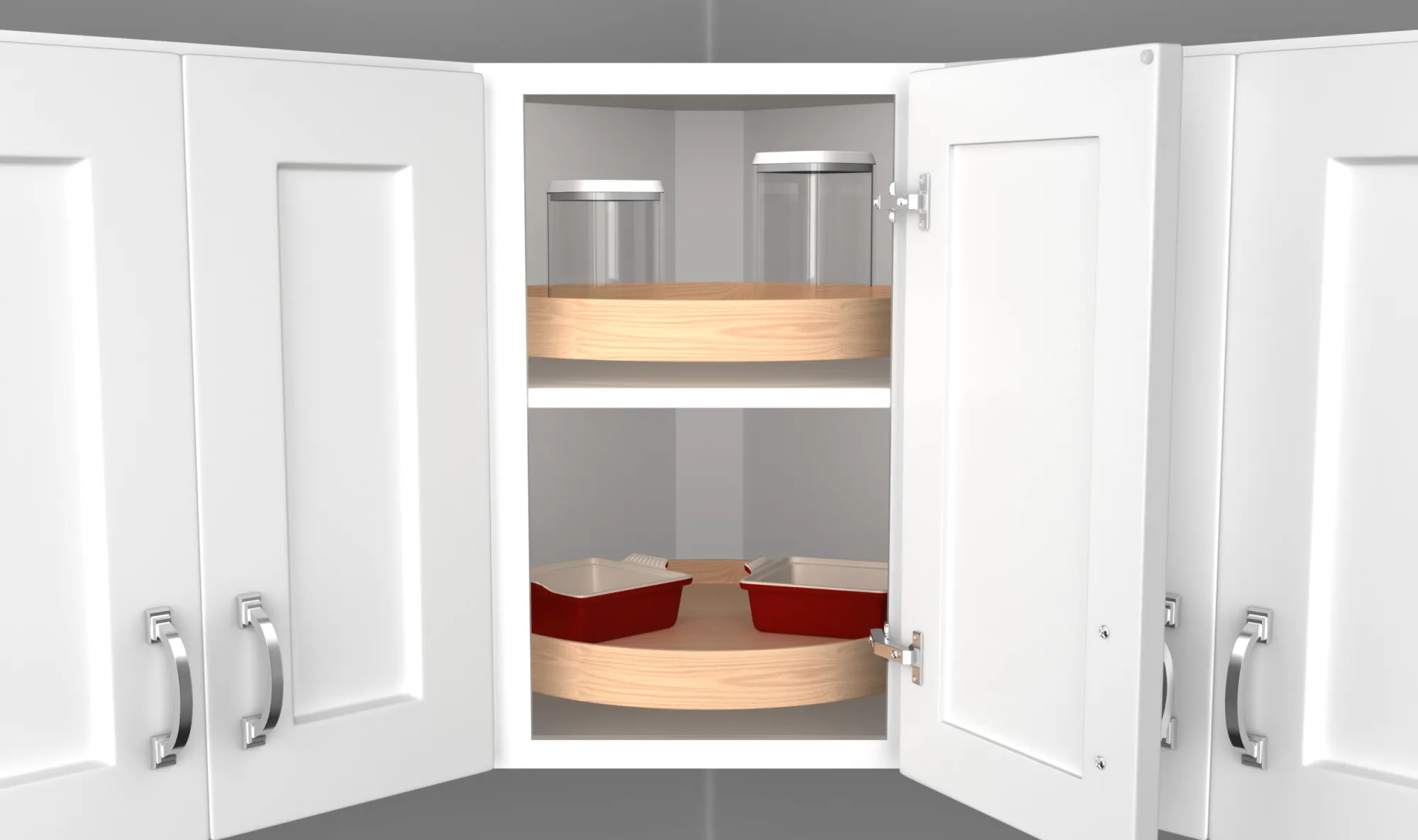 Kidney Lazy Susan Corner Organizer - Image 2