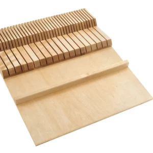 Rev-A-Shelf Tiered Knife Block Insert 18.5in Natural Maple