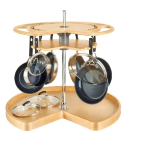 Rev-A-Shelf Not-So-Lazy-Susan w/Hardware and Hooks 28in Maple