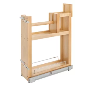 Rev-A-Shelf Wood Base Pull-Out Cabinet Paper Towel Holder Organizer w.Blumotion Soft-Close 6in Maple