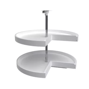 Rev-A-Shelf 2-Shelf Pie Cut Lazy Susan Set 28in White